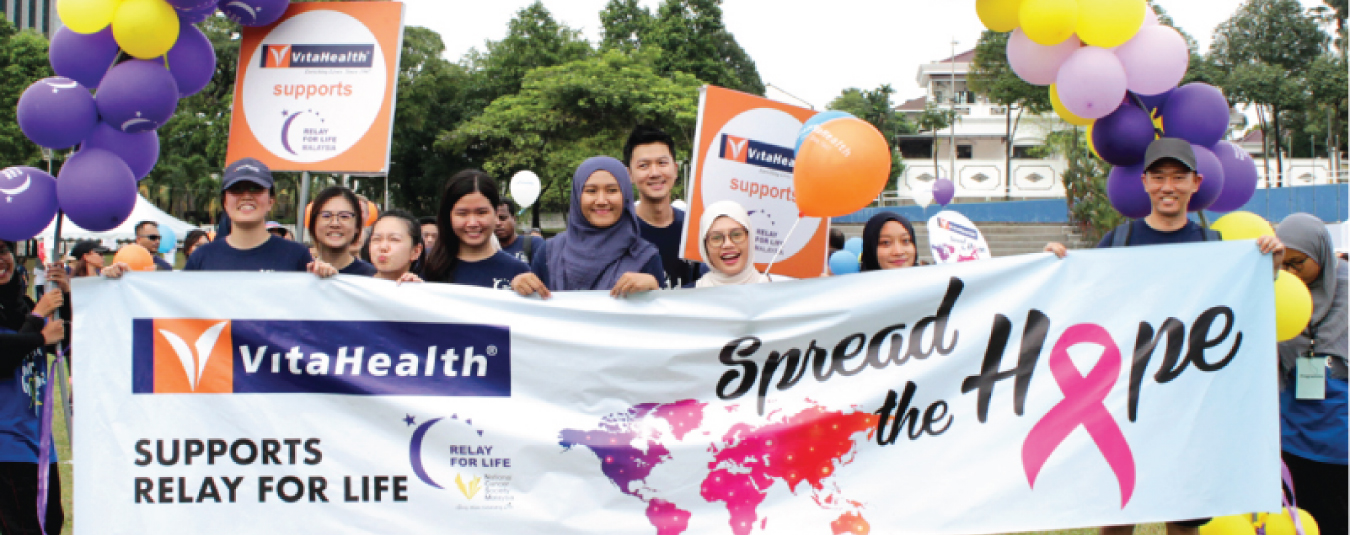 VitaHealth Malaysia Supplement: Relay For Life 2018 Feature Banner - Enriching Lives With Our Supplement For Men & Women, Liver Supplements, Eye Supplements, Joint Care Supplement