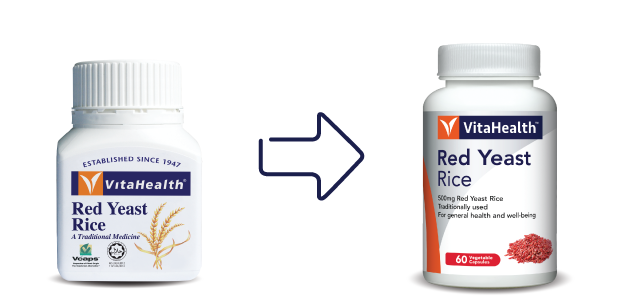 VitaHealth Malaysia Supplement: New Look, Same Quality For Our Health Supplements - Red Yeast Rice