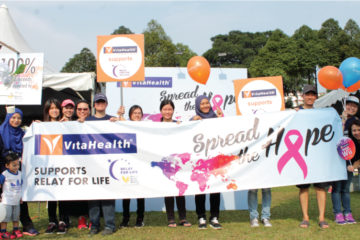 VitaHealth Malaysia Supplement: Relay For Life 2018 Race Banner - Enriching Lives With Our Liver Supplements, Eye Supplements, Joint Care Supplement, Supplement For Men & Women