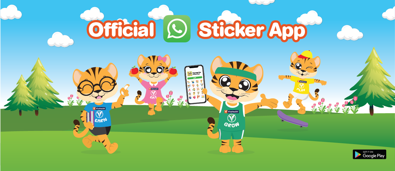 VitaHealth Malaysia Supplement: VitaHealth Kids Official WhatsApp Sticker App - Part of Our Promotion For Our Kids Supplements Range